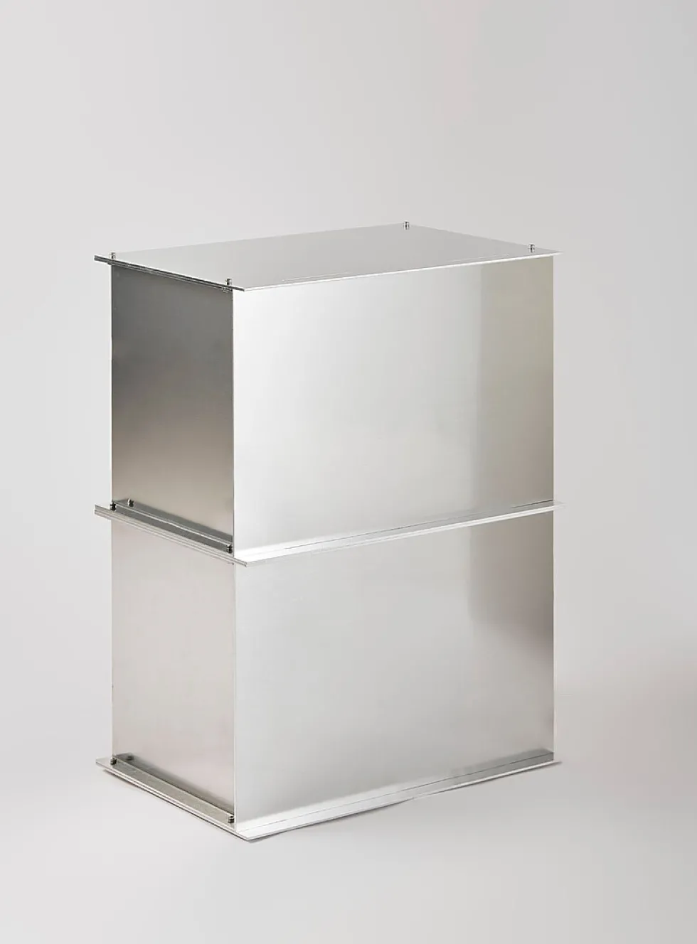 Venn raw aluminum side table