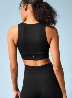 V-neck covered back velvety sports bra