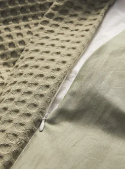 Waffled organic cotton duvet cover set