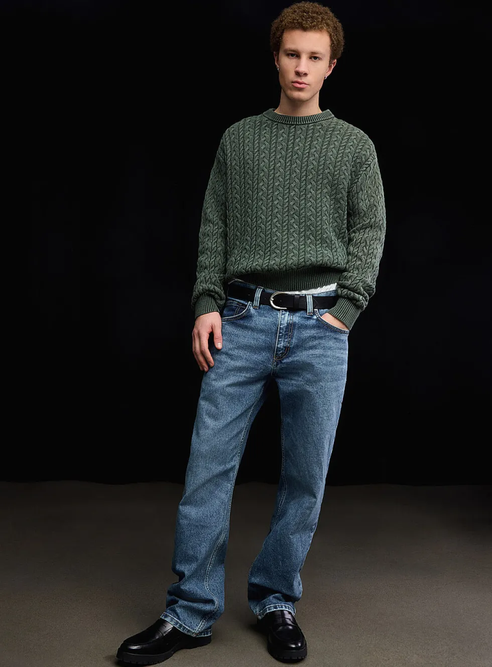 Washed work jean