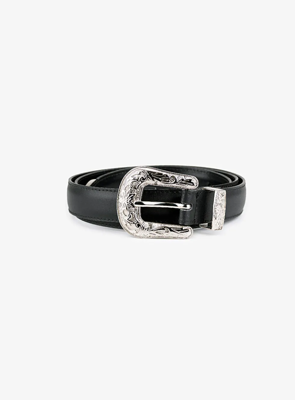 Western buckle leather belt