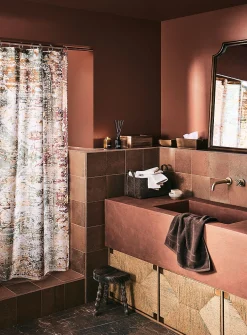 Western tapestry shower curtain