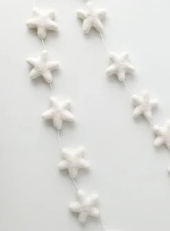 White felt starry garland