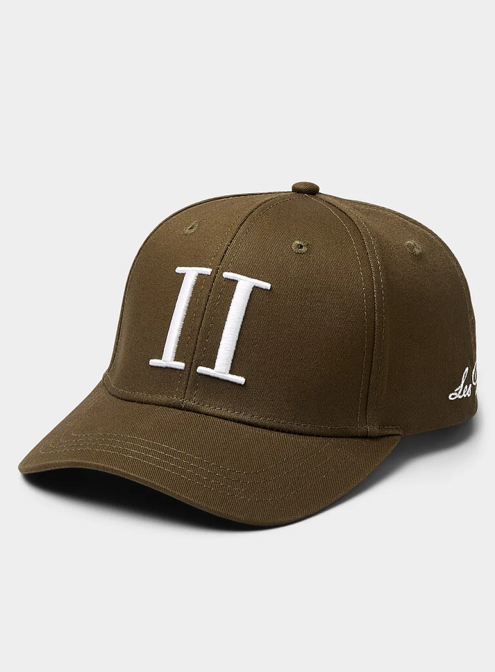 White logo olive cap