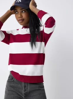 Wide-stripe sweater