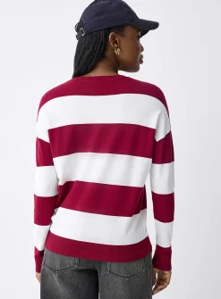 Wide-stripe sweater