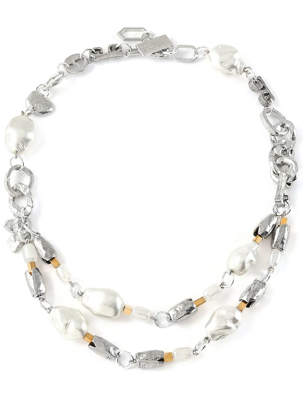Xinae glass and pewter necklace