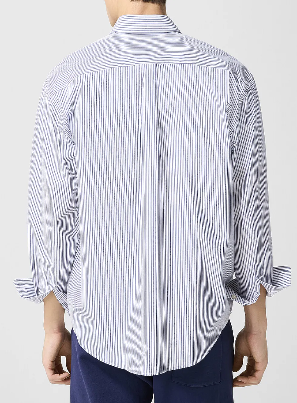 Yankees embroidered logo striped shirt
