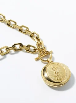 Yves Saint Laurent medallion upcycled chain
