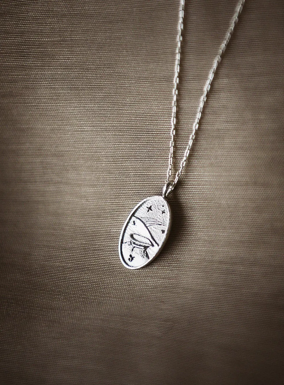 Zodiac sign silver pendant necklace